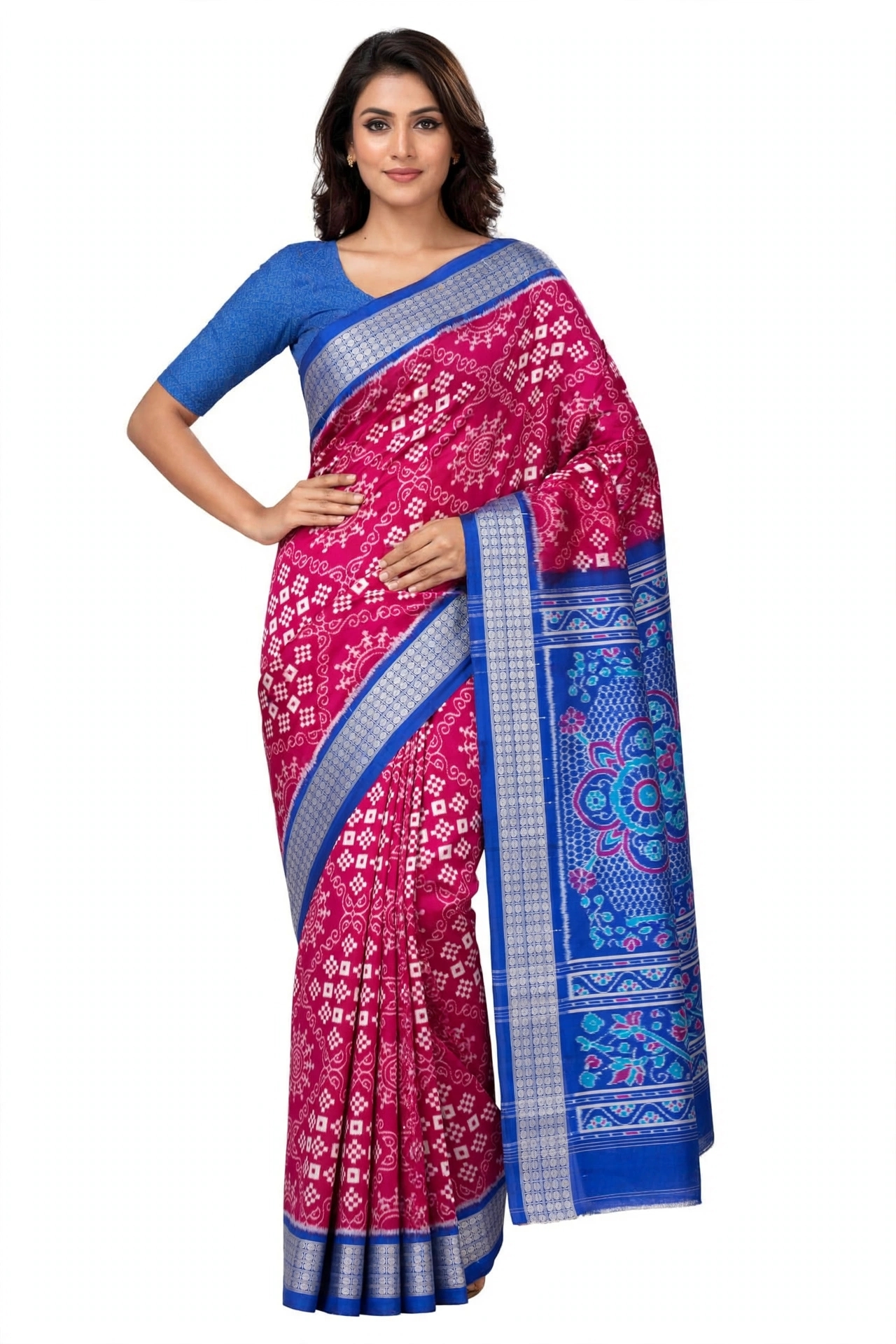 Sambalpuri Cotton Silk White Adivasi Box