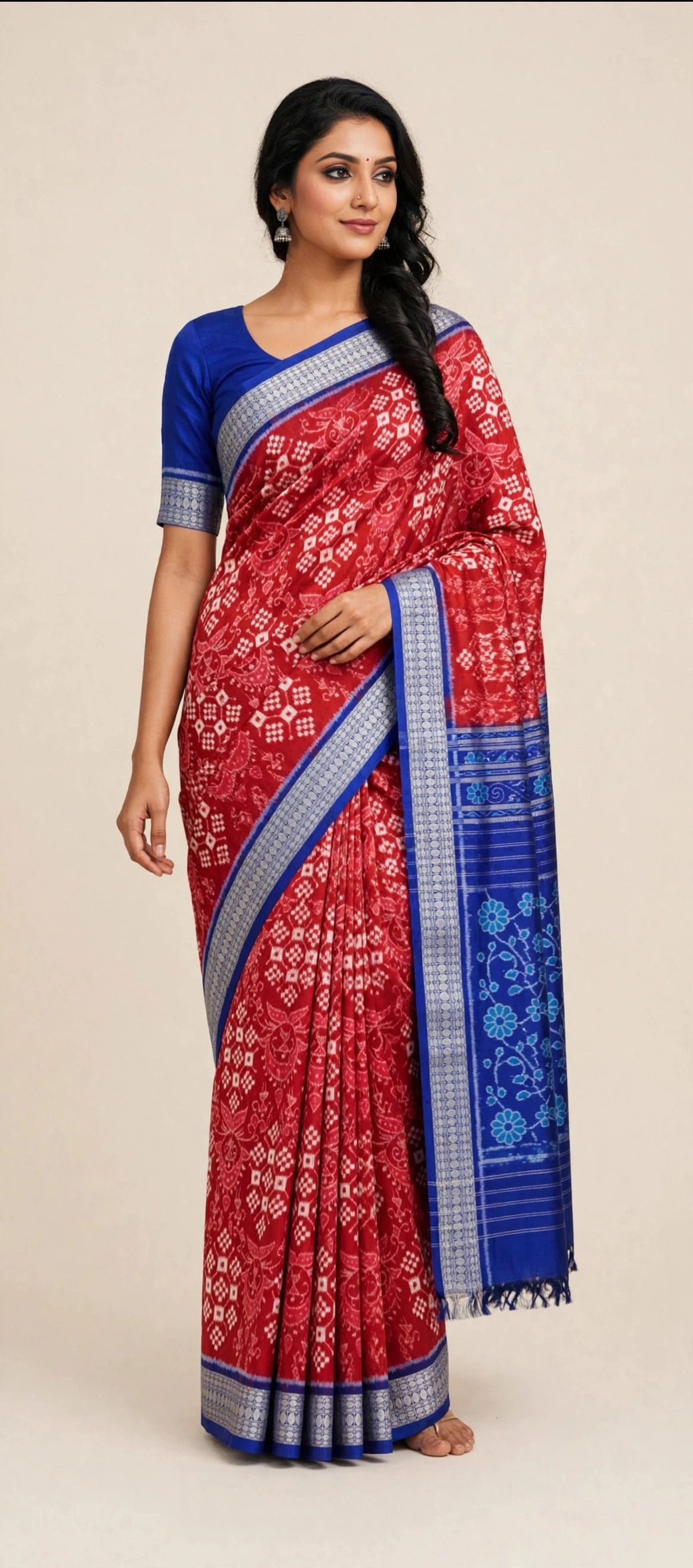 Sambalpuri Handloom Pure Silk Meher Saree