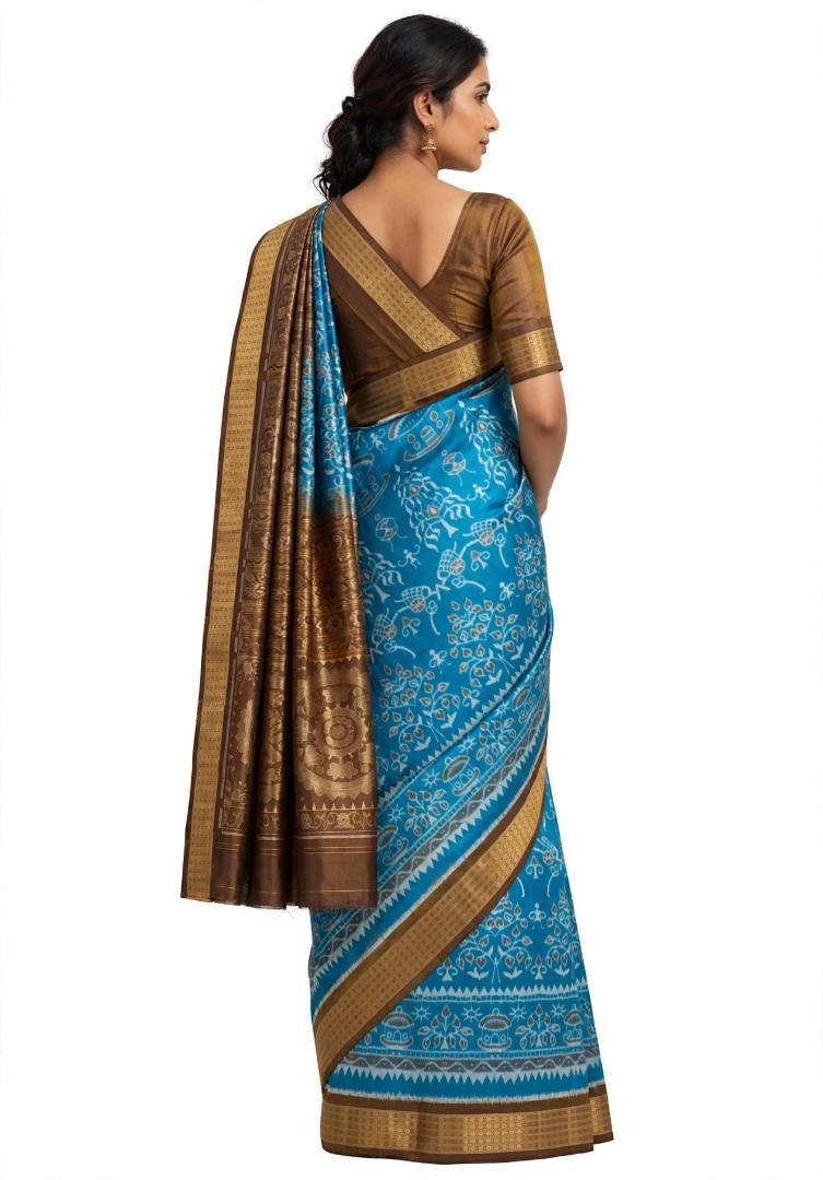 Full tisu sambalpuri silk saree 