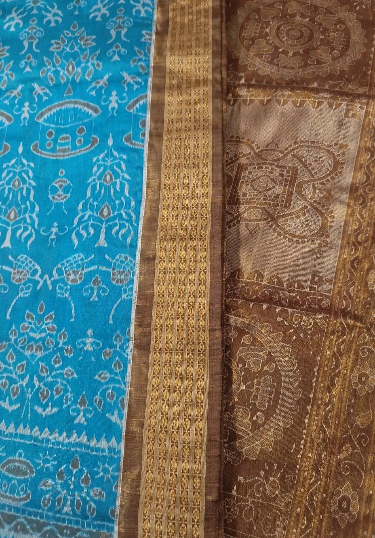 Full tisu sambalpuri silk saree 