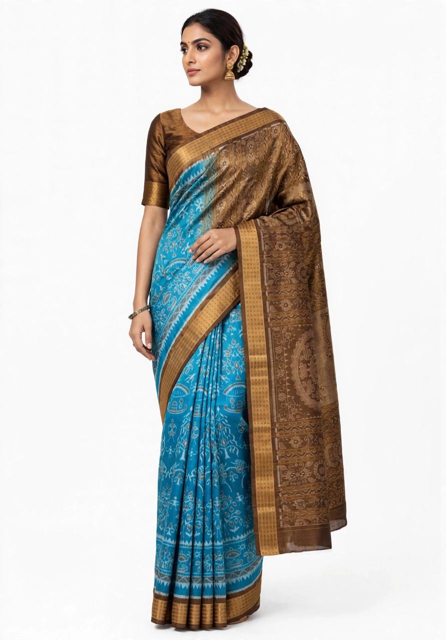 Full tisu sambalpuri silk saree 