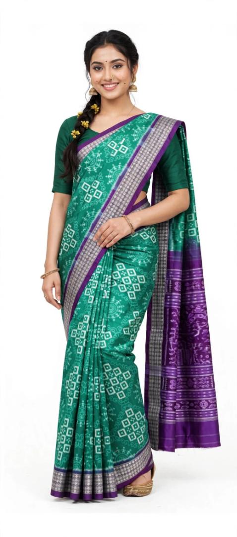 Sambalpuri pure silk pata saree double ekat 